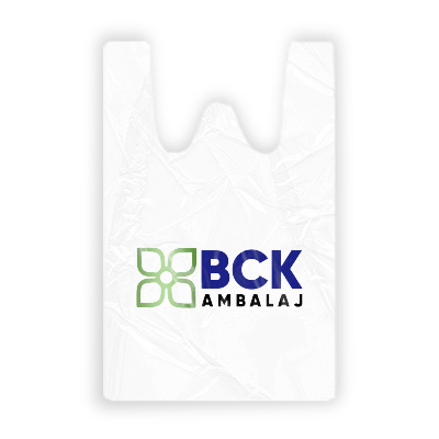 BCK Ambalaj baskılı atlet poşet — logolu market, kasap, manav poşeti üretimi